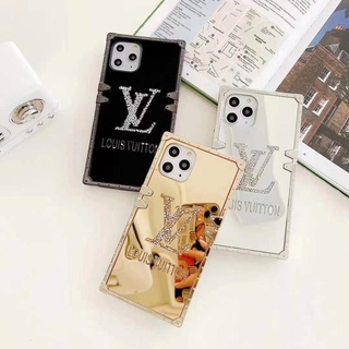 Ốp điện thoại mềm mặt gương vuông thời trang cho iPhone 13 12 pro max 11 PRO MAX iPhone12 MINI SE2 7PLUS 8PLUS XR Xs Max 11
