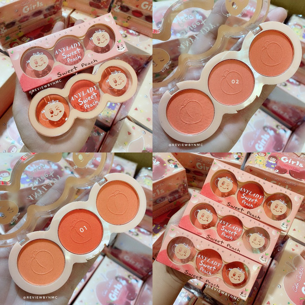 Má hồng 3 ô tròn ❤️  Any Lady Sweet Peach❤️