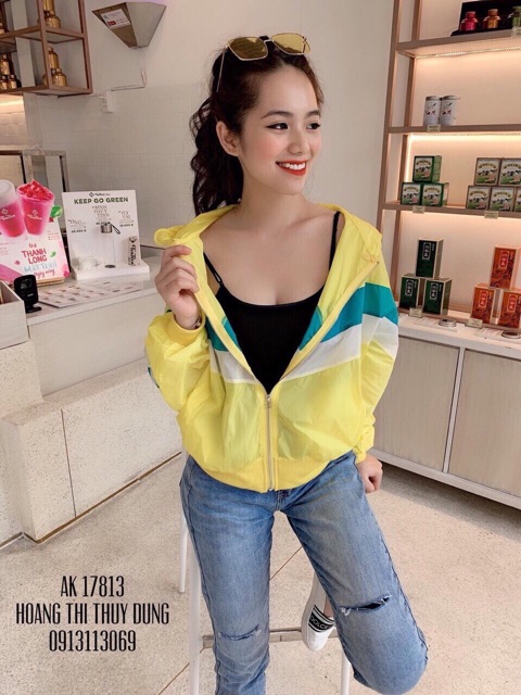 Áo khoác gió nữ 2 lớp có mũ AKHM02 | BigBuy360 - bigbuy360.vn