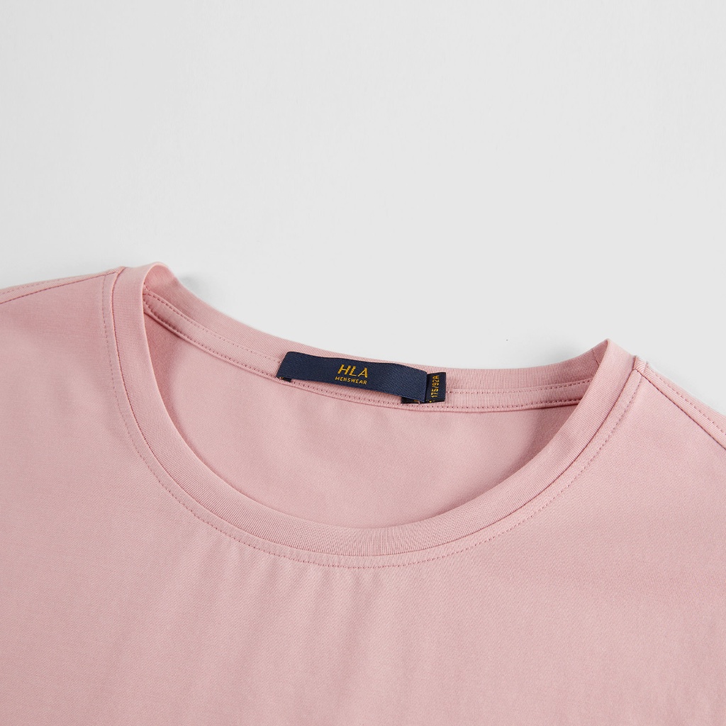 HLA - Áo Thun Nam Ngắn Tay Simple Pure Color Short Sleeve T-shirt