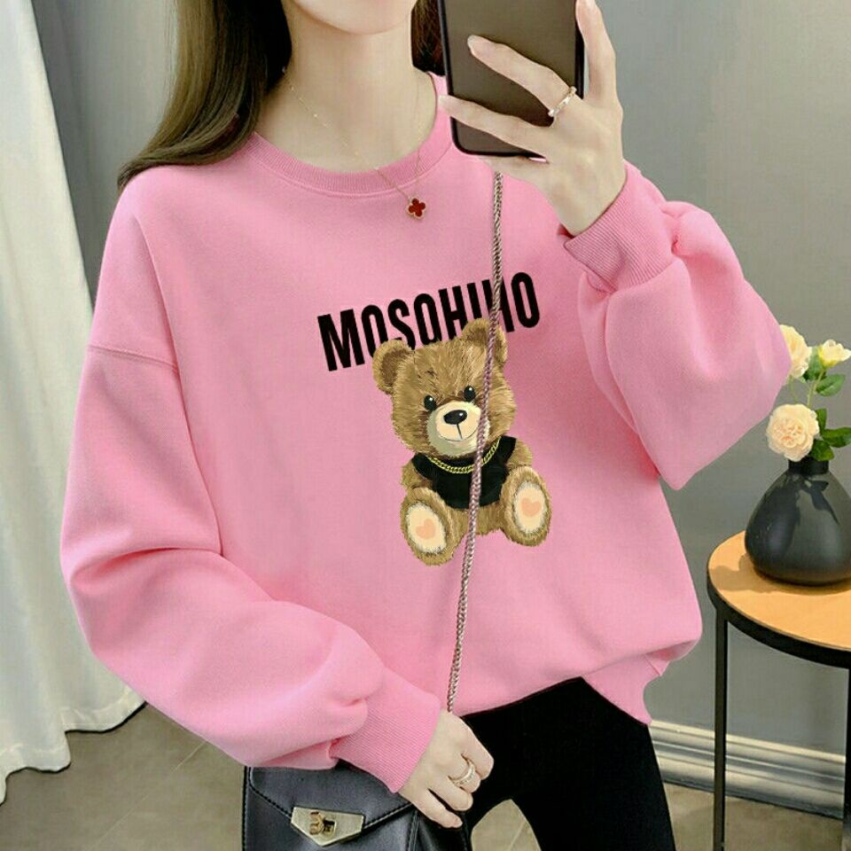 Áo Sweater Tay Dài Cổ Tròn Dáng Rộng Phong Cách Hàn Quốc Thời Trang Xuân Thu Mới Cho Nữ