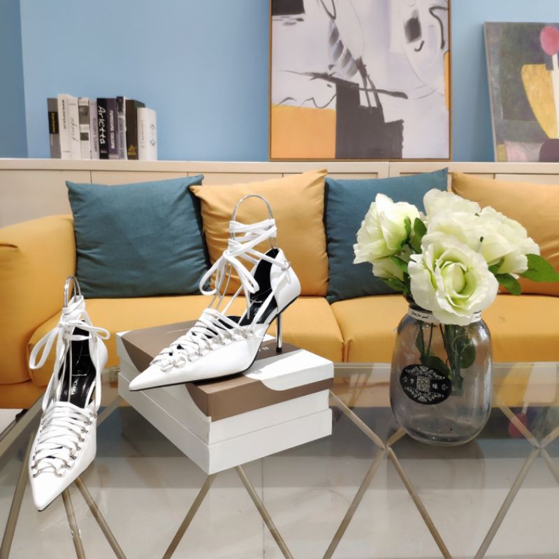Giày cao gót nữ da thật mũi nhọn gót 8,5cm hàng xuân Balenciaga
