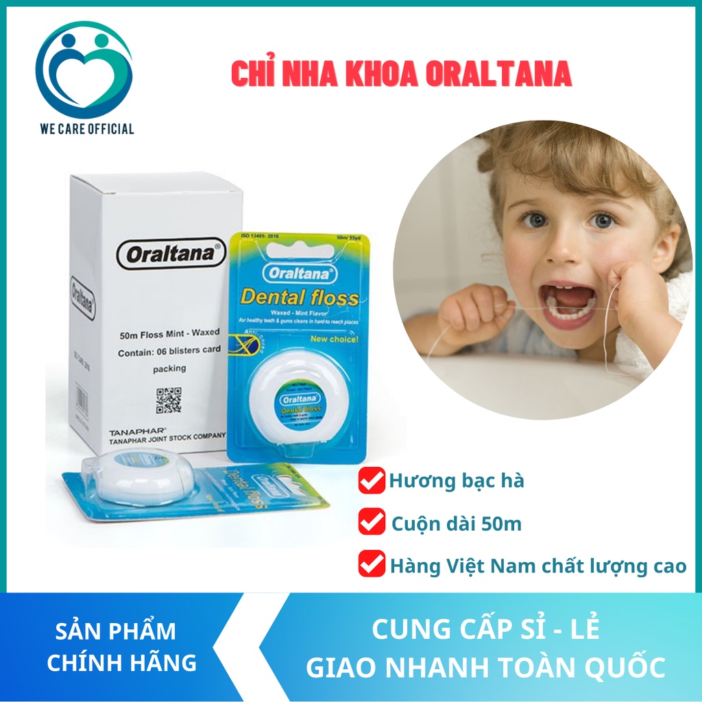 [Chính Hãng] Chỉ nha khoa Oraltana - Chỉ kẽ răng hương bạc hà - Tiêu chuẩn xuất Nhật