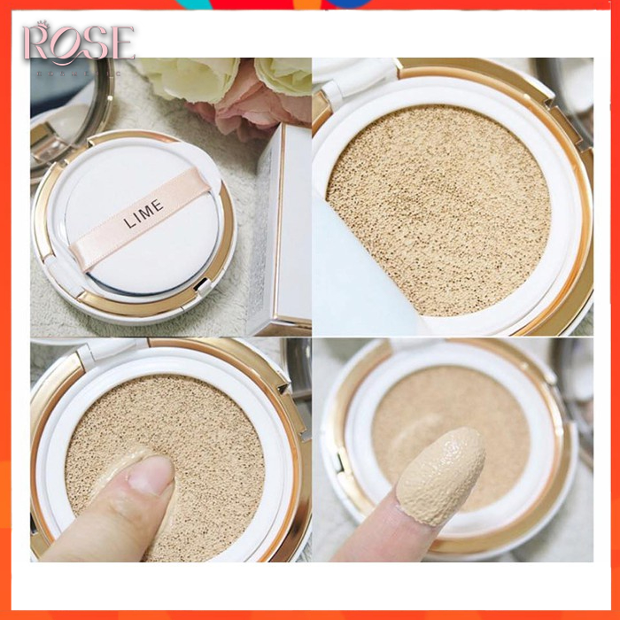 Phấn Nước Cushion Lime Xanh Trắng ⚡⚡ Tone 10 20 Che Phủ Hoàn Hảo, Chống Nắng, Dưỡng Ẩm Cho Da  SPF50+ PA++