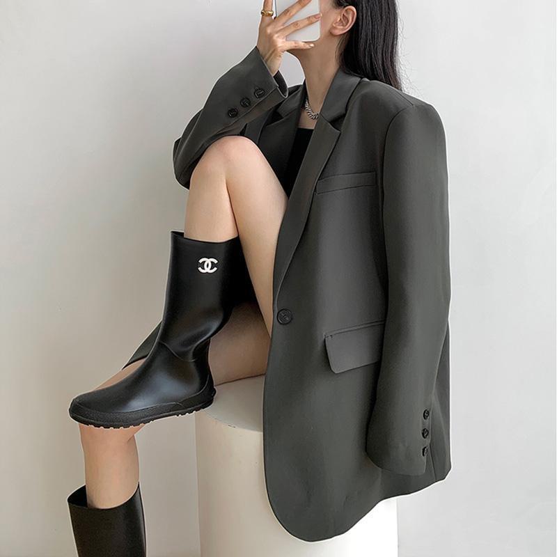 ◇✔☃Áo khoác vest nữ màu đen thời trang xuân thu