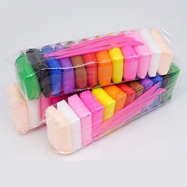Bịch đất sét siêu nhẹ 12 màu nặn đồ chơi, làm slime bunbun sweet