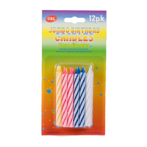 Đèn cầy sinh nhật 12 cái 8.5cm