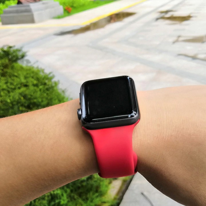 Dây đeo đồng hồ Silicone thể thao cho Apple Watch 38mm 40mm 42mm 44mm