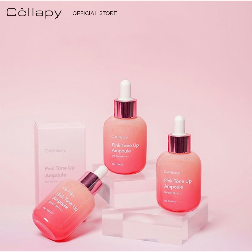 Tinh Chất Dưỡng Trắng Chống Nắng Căng Bóng Serum Cellapy Pink Tone Up Ampoule SPF50+ PA++++