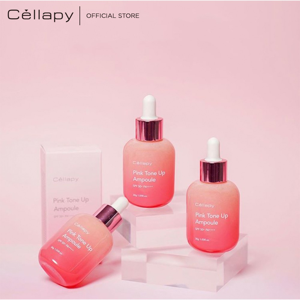 Tinh Chất Dưỡng Trắng Chống Nắng Căng Bóng Serum Cellapy Pink Tone Up Ampoule SPF50+ PA++++ | BigBuy360 - bigbuy360.vn