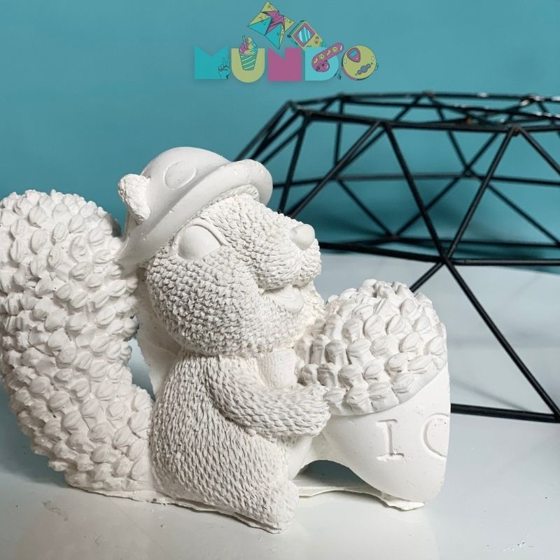 Combo 2 tượng tô (có màu + cọ) màu cao cấp chọn mẫu SIZE L SCRAT, tượng thạch cao MUNDO