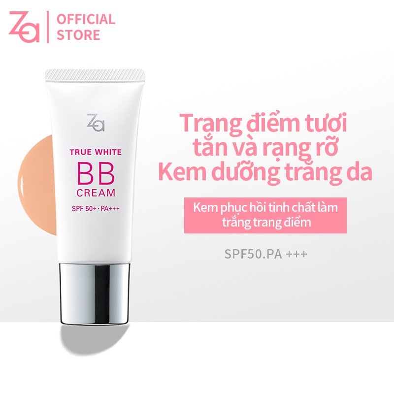 Kem nền BB ZA chống nắng SPF 50+/PA +++ kiểm soát dầu làm sáng da lâu trôi 30g