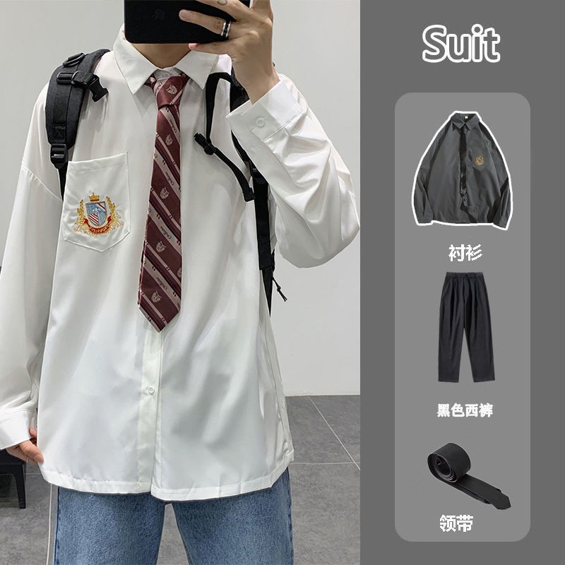 Bộ Đồng Phục Học Sinh Tay Dài Thời Trang Dành Cho Nam (Có Bán Áo Riêng) | BigBuy360 - bigbuy360.vn