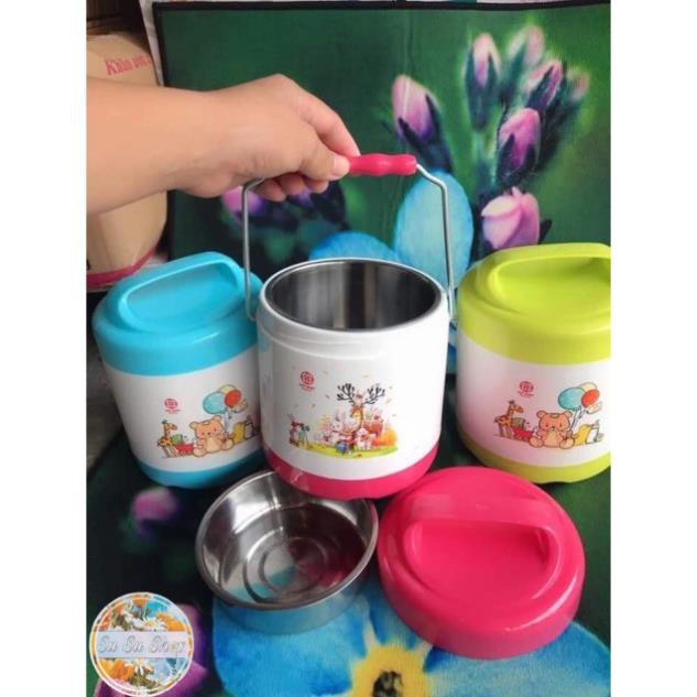 ( HÀNG HOT) Bình Ủ Inox 2 Ngăn Việt Nhật | Cặp Lồng Đa Năng Cao Cấp Tiện Dụng ( RẺ VÔ ĐỊCH)