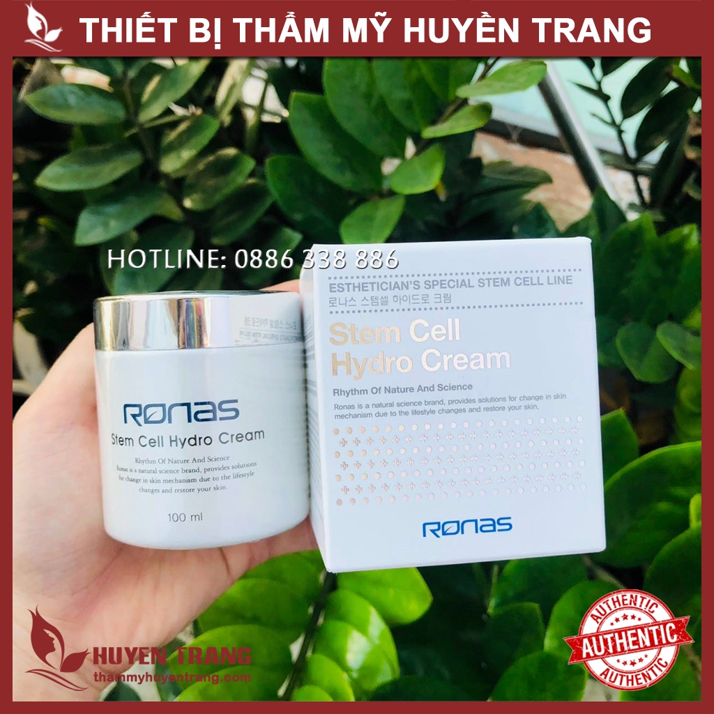 Kem Dưỡng Ẩm Tế Bào Gốc RONAS Hàn Quốc: Căng Bóng, Phục Hồi, Tái Tạo Da, Se Khít Lỗ Chân Lông - Thẩm Mỹ Huyền Trang