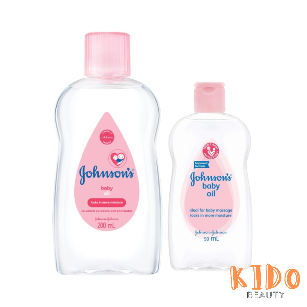 Dầu Massage Và Dưỡng Ẩm Johnson's Baby Oil 50ml / 200ml - Dầu tắm massege dưỡng ẩm da trẻ em