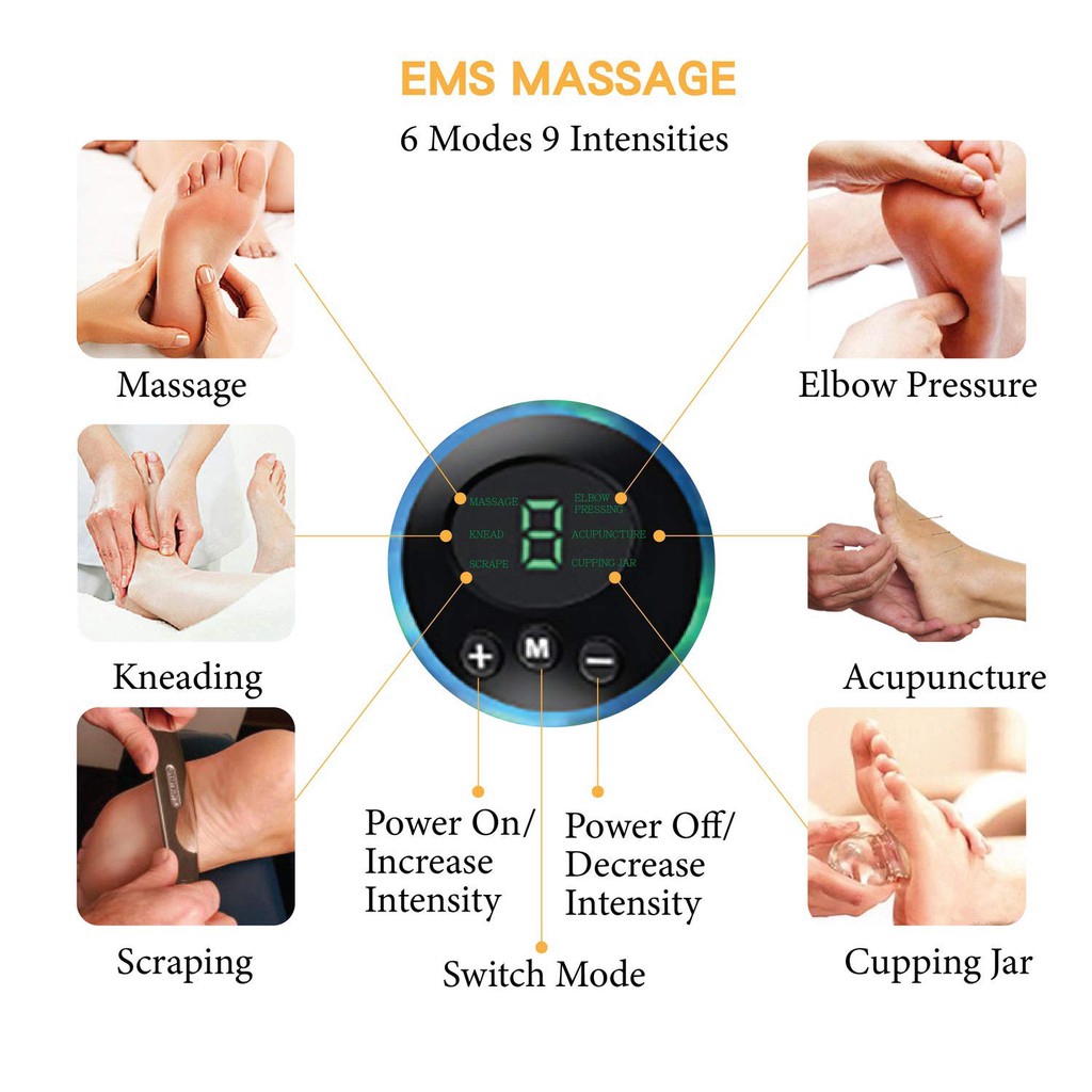 (Hàng Mới Về) Đệm Massage Chân Ems Giảm Đau Chăm Sóc Sức Khỏe