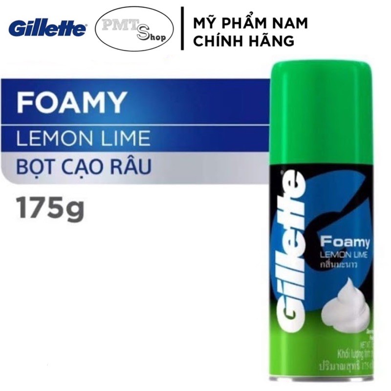 Kem Bọt cạo râu Gillette 175g hương Chanh, hương Bạc hà 175ml