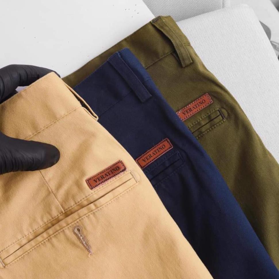 Quần kaki nam co giãn Veratino cao cấp đủ màu đen, xanh rêu, xanh lam, nâu bò, xám ống suông dáng Hàn Quốc C | BigBuy360 - bigbuy360.vn