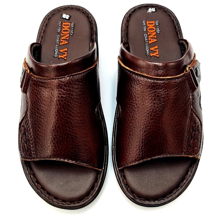 Dép quai ngang nam da bò, cao cấp-Kinson Shop-