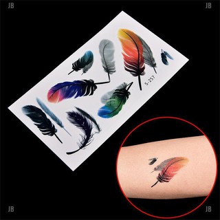 Hình xăm dán không thấm nước hình lông vũ dễ thương