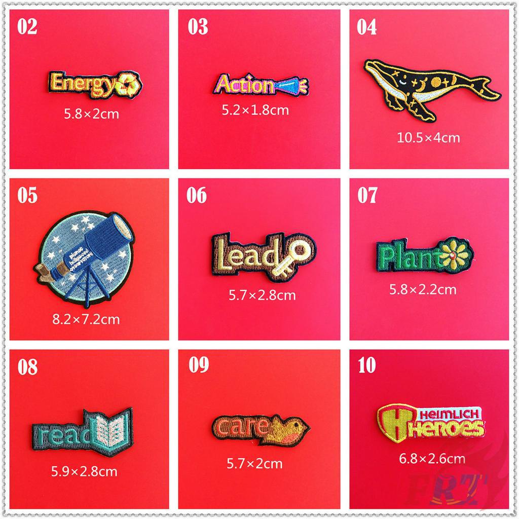 Miếng dán ủi quần áo nhiều màu sắc và phong cách khác nhau trang trí cho quần áo