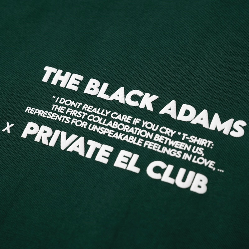 ÁO THUN I DON'T REALLY CARE IF YOU CRY MÀU XANH THE BLACK ADAMS