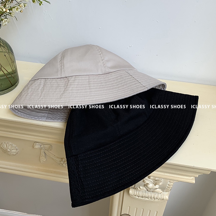 Mũ Xô Bucket Ulzzang Vintage, Nón Tai Bèo Vành Cụp Trơn Kaki 4 Màu Chống Nắng Mùa Hè/Đi Biển Hàn Quốc - Iclassy_shoes
