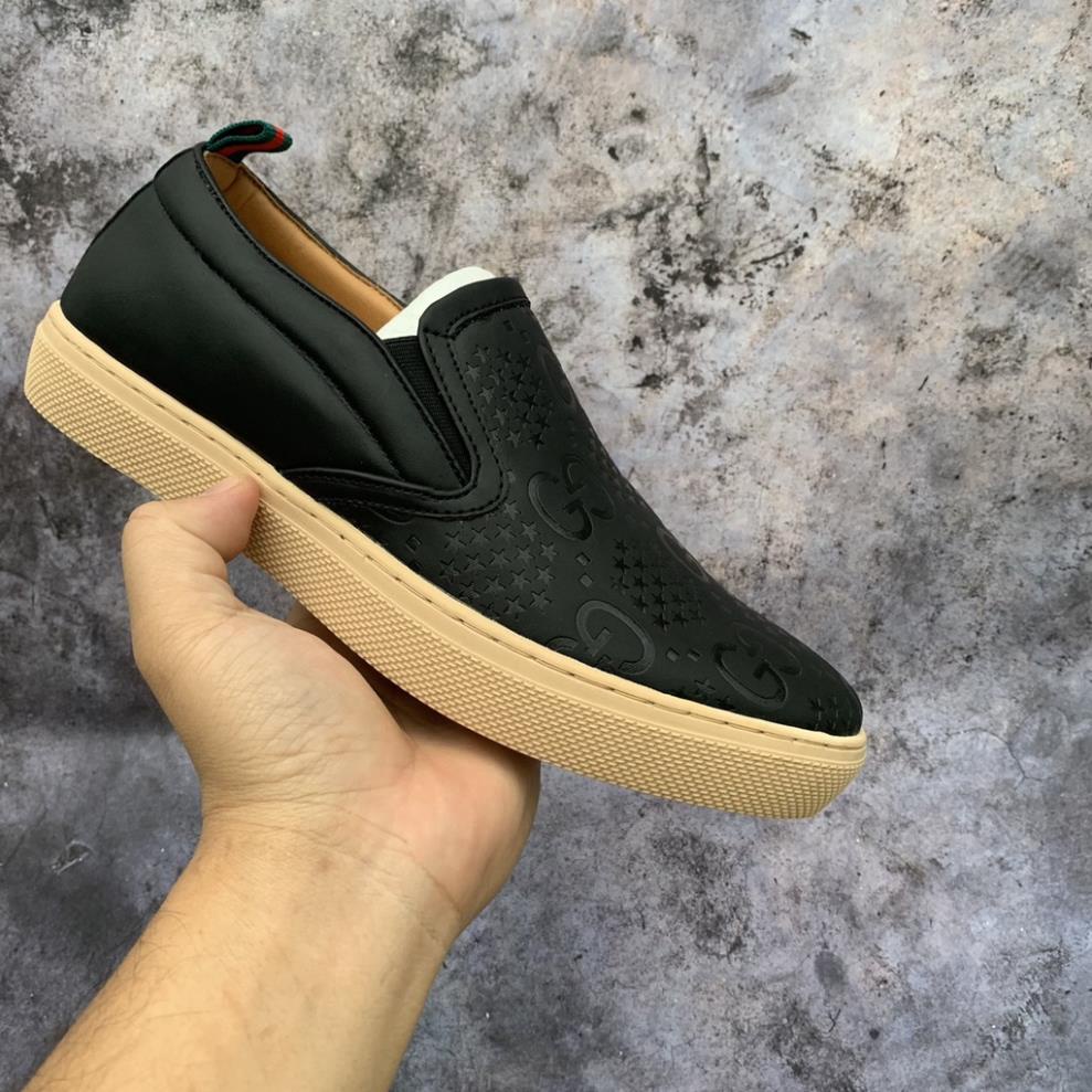 Giày sneaker Da bò dành cho nam, Giày tây lười đế cao su êm ai