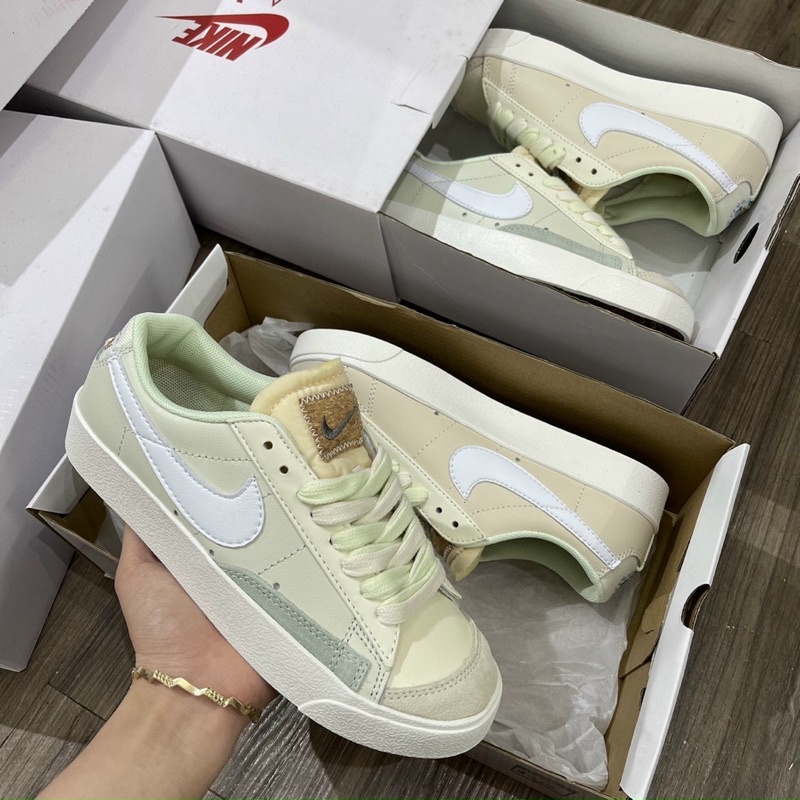 Giày thể thao sneaker Blazer Mid 77 Vintage xanh ngọc cổ thấp