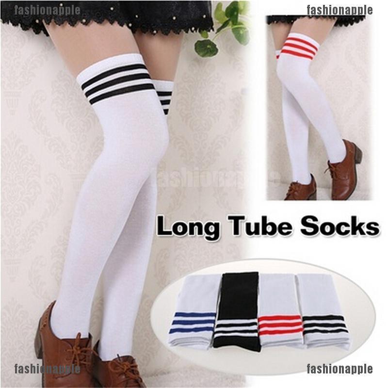 Tất Cotton Dài Qua Gối Thiết Kế Xinh Xắn Cho Nữ