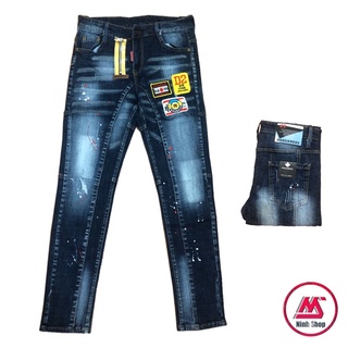 Quần Biker Dsquared2 thêu logo 2 màu xanh, đen hot 2021