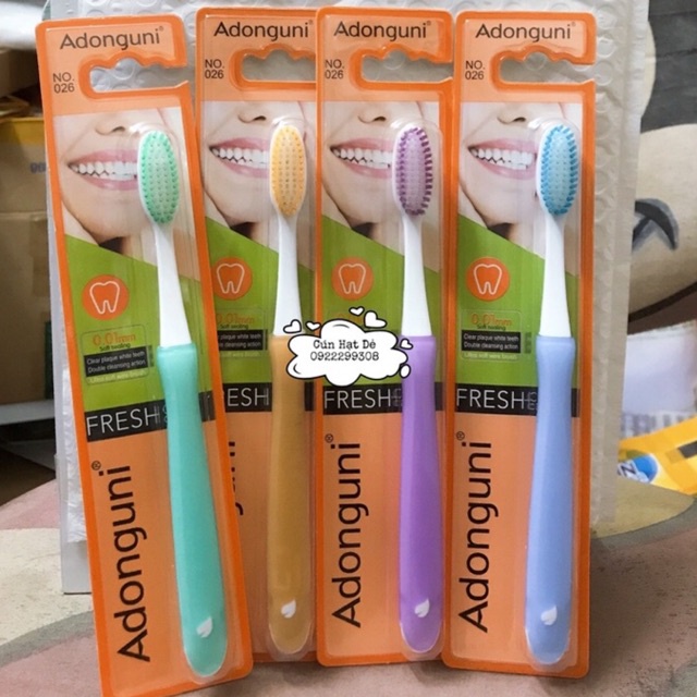 [ Mẫu Mới ] Bàn chải Adonguni lông mềm Hàng chuẩn Anh Quốc. Hàng Cao Cấp.
