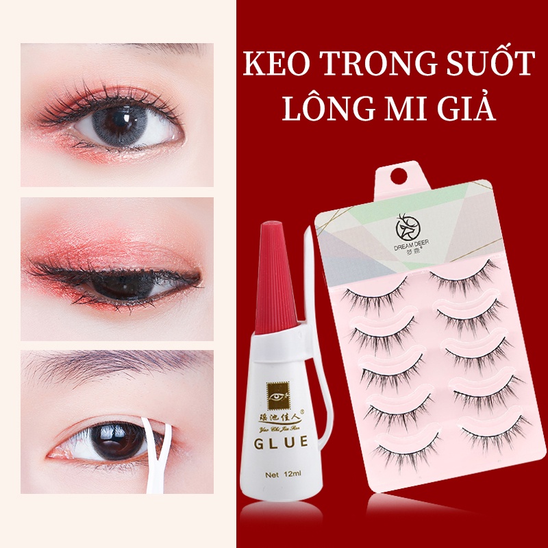 Lông Mi Giả hộp hồng 5 cặp/hộp Chùm Tự Nối  Dáng Chữ A Chữ V  - Hot Trend Tiktok URBXEMR12orURBJS-TM