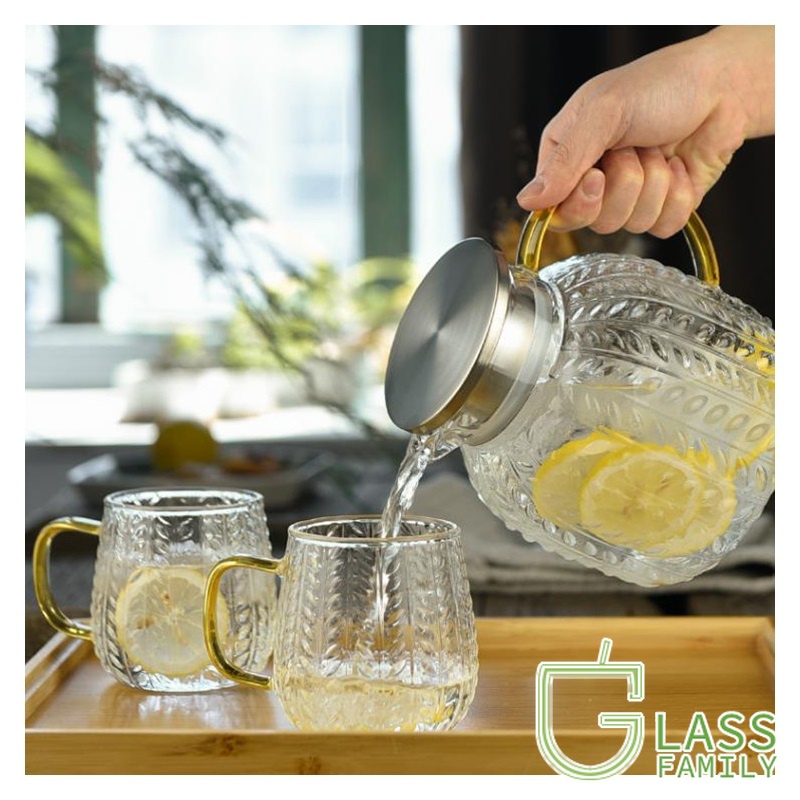 Ấm Đun Nước Bằng Thủy Tinh Lúa Mì Chịu Nhiệt Cao