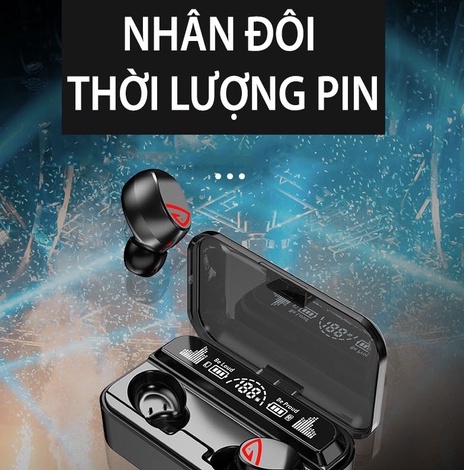 Tai nghe Bluetooth S10 pro bản cao cấp v5.2, tai nghe không dây tích hợp sạc dự phòng Chống bụi bẩn, chống thấm nướcIPX5
