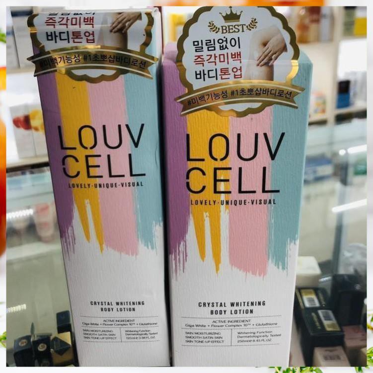 Kem LOUV CELL, Kem body dưỡng trắng da Louv Cell Hàn Quốc 250 ML