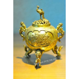 Lư xông trầm bằng đồng