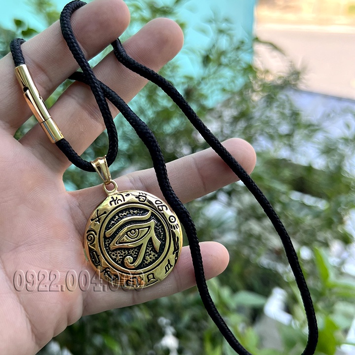 Mặt dây chuyền mắt thần horus màu vàng, dây chuyền nam MZ1775