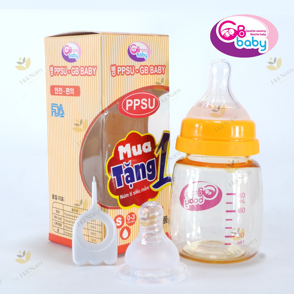 Bình sữa PPSU GB Baby Hàn Quốc 80ml, 160ml,  280ml