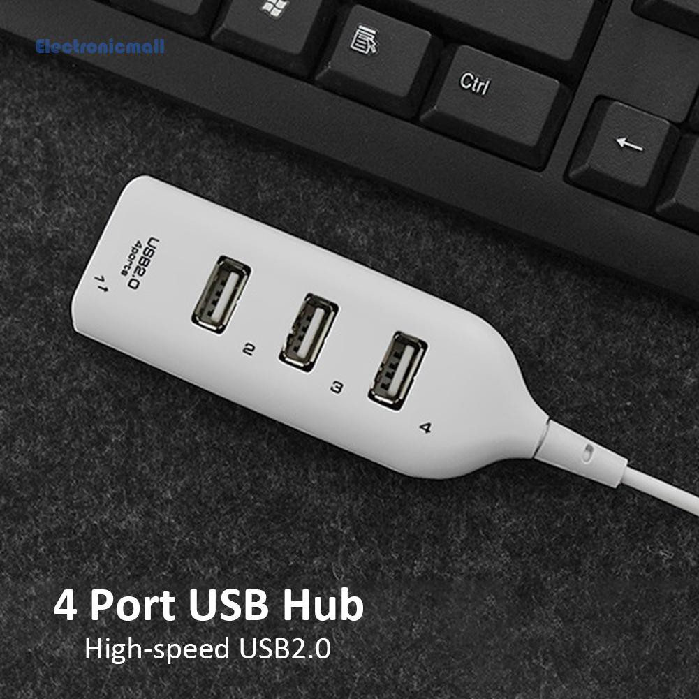 Đầu USB Hub tốc độ cao 5Mbps có 4 cổng USB 2.0 tiện dụng cho máy tính