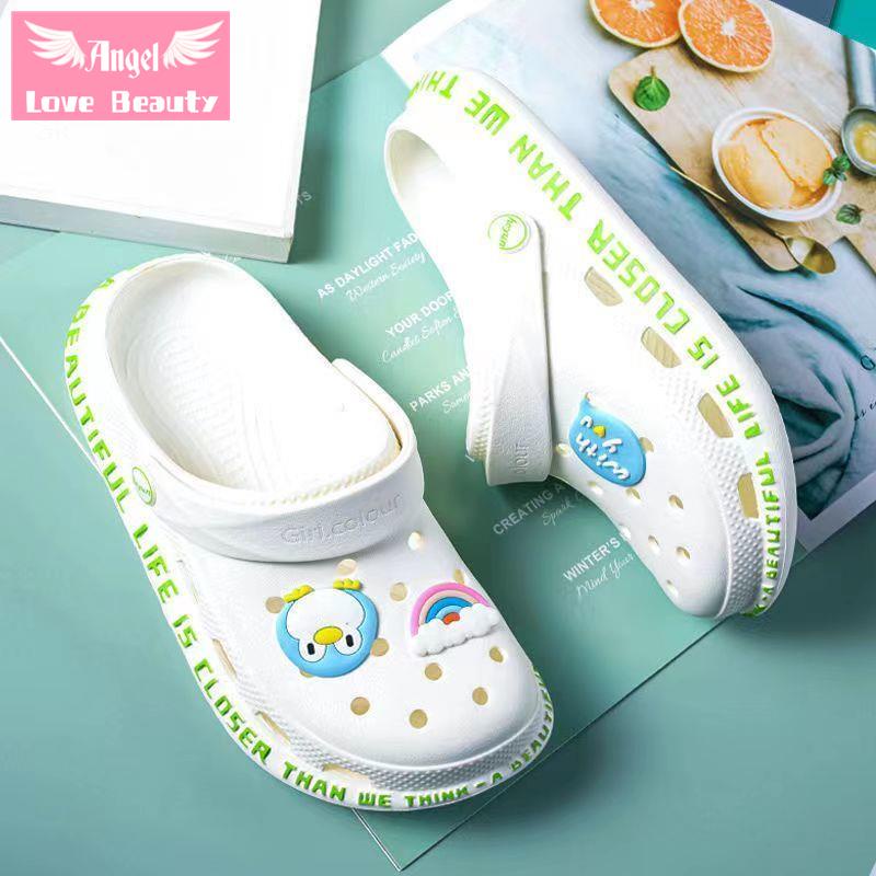 Dép Sandal Đục Lỗ Chống Trượt Thời Trang Đi Biển Dễ Thương Cho Nữ