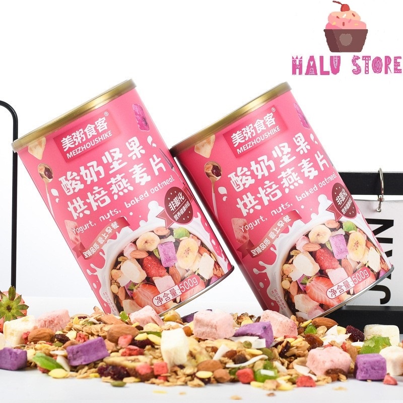 Ngũ cốc sữa chua mix hạt, hoa quả YOGURT FRUIT OATMEAL đủ loại siêu ngon