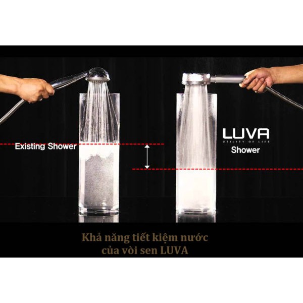 Vòi hoa sen tăng áp Luva VS4, BH 1 năm, đổi lỗi 30 ngày, tăng 400% áp lực nước, nhôm đúc nguyên khối