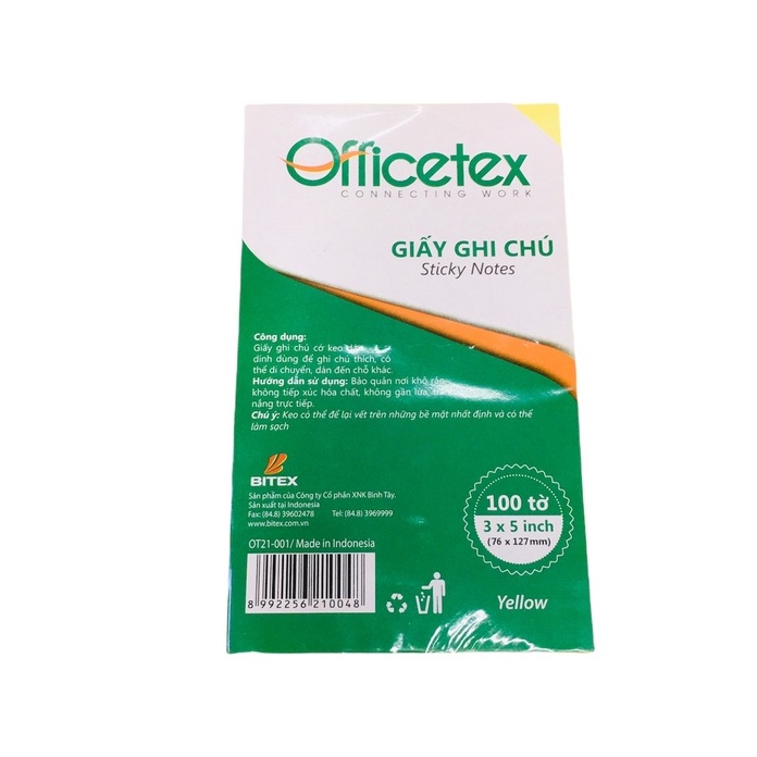 [Mã BMINCU50 giảm 50K đơn 250K] Giấy ghi chú Ofiicetex OT21-001 100 tờ