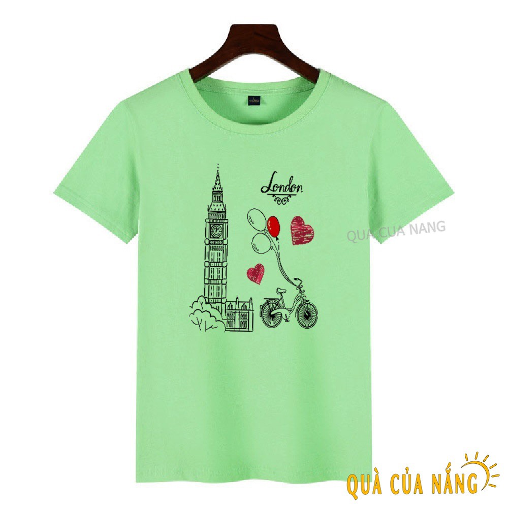 Áo Thun Nữ In Hình London Đồng Hồ Xe Đạp Dễ Thương AT-084 | BigBuy360 - bigbuy360.vn