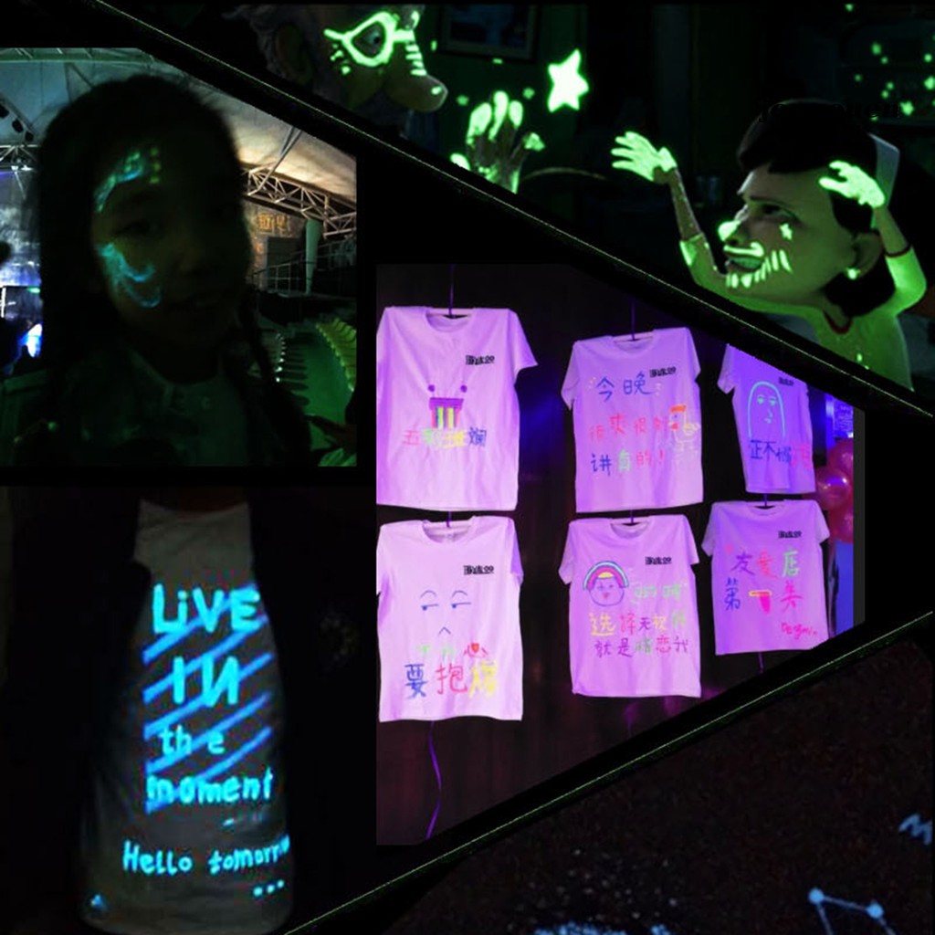 [Hàng mới về] Sơn Màu Dạ Quang Vẽ Cơ Thể Hóa Trang Halloween Độc Đáo Chất Lượng Cao