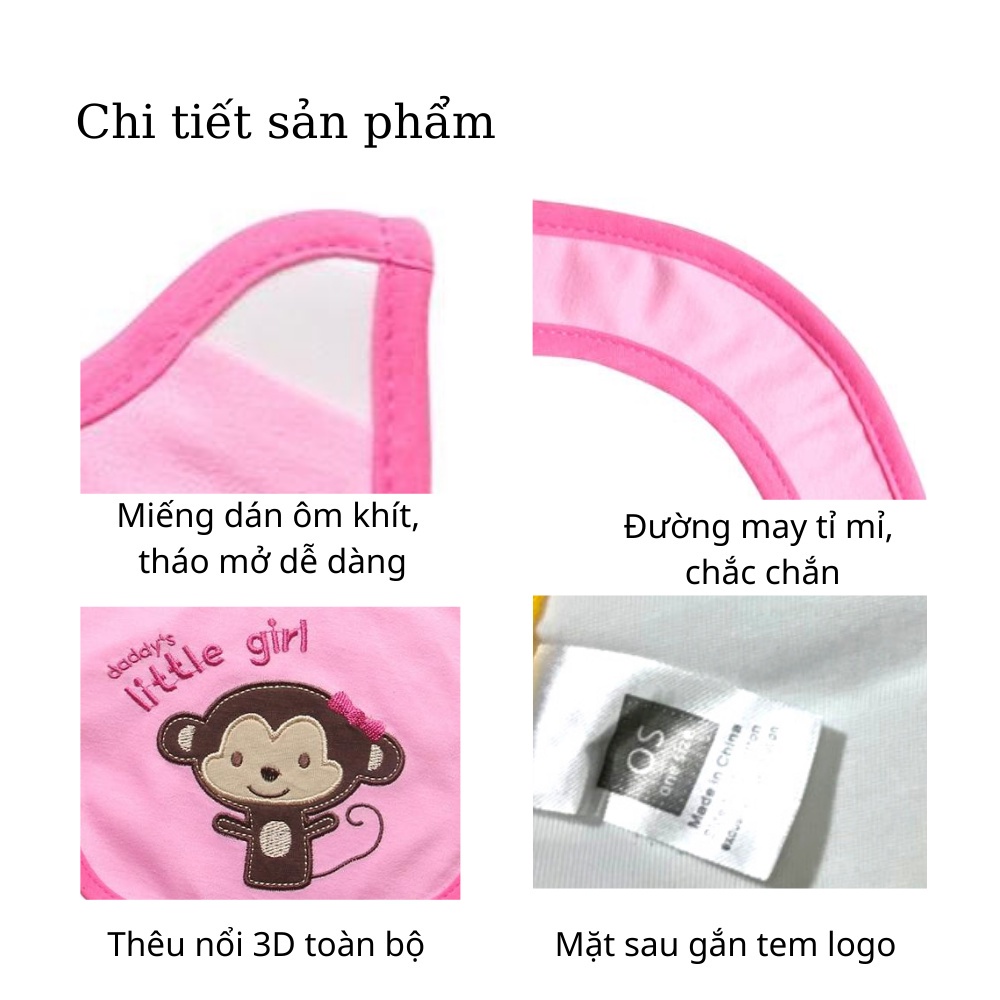 Yếm ăn dặm 3 lớp siêu xinh cho bé