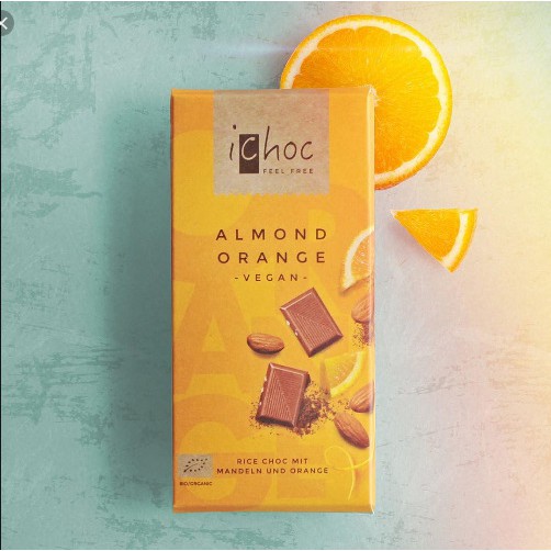 Socola hữu cơ Ichoc Almond Orange  80g