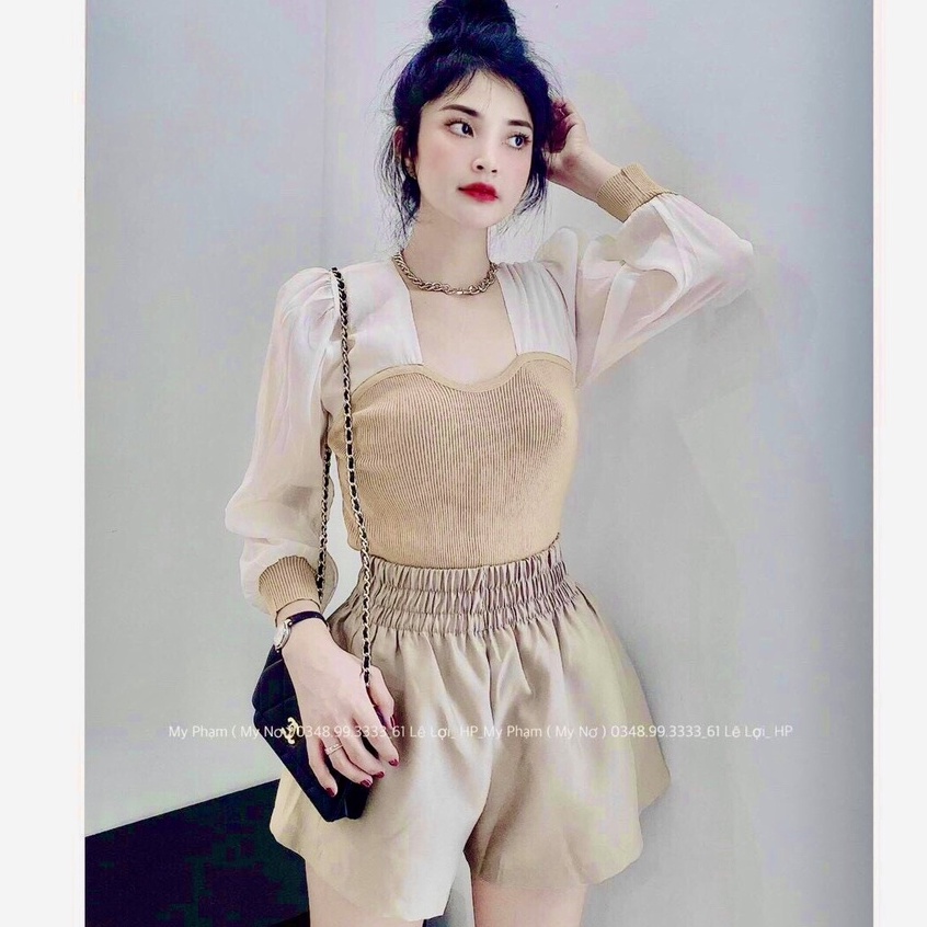 Áo kiểu nữ xinh vải voan mềm đáng yêu